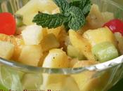 Macedonia agridulce frutas