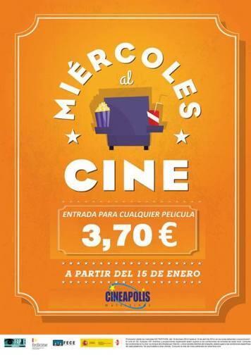 Cartel de oferta miércoles cine