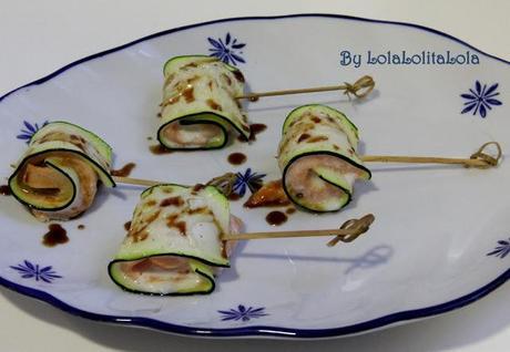 ROLLITOS DE SALMÓN Y CALABACIN