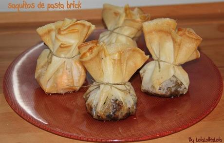 SAQUITOS DE PASTA BRICK RELLENOS DE...