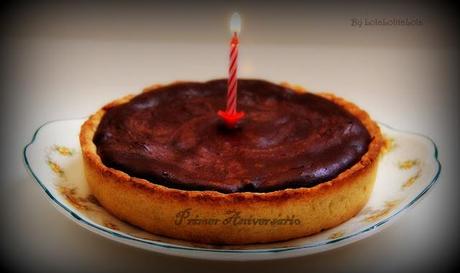 PRIMER ANIVERSARIO DESAFIO EN LA COCINA. TARTA DE CHOCOLATE Y PLATANO