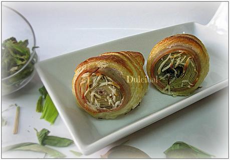 HOJALDRES DE ALCACHOFA Y BACON HOJALDRES DE ALCACHOFA Y BACON