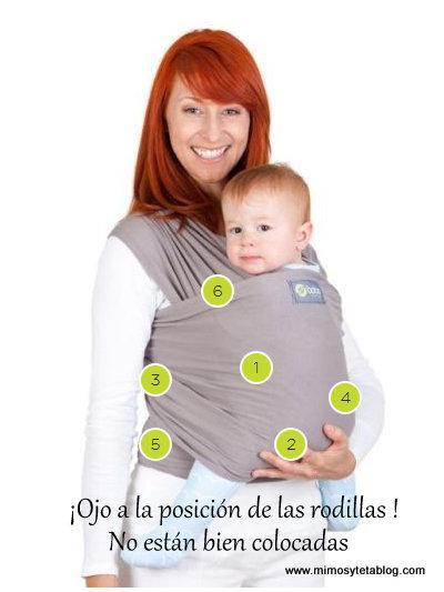 El fular elástico Posición ranita no lograda