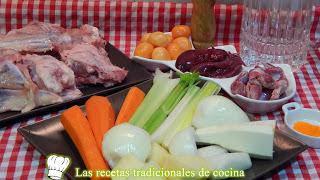 ingredientes Receta de sopa de menudillos