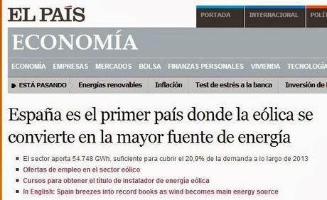 LA CRECIENTE IMPORTANCIA DE LA ENERGÍA EÓLICA EN ESPAÑA