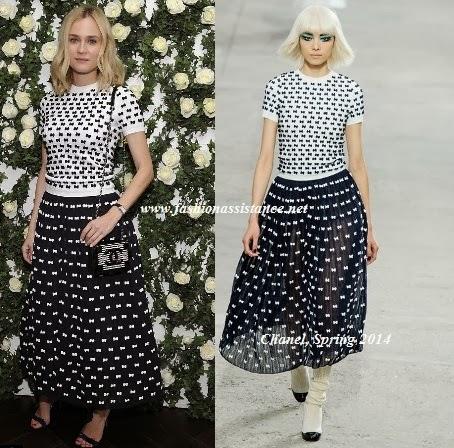 Diane Kruger, apuesta por el negro en Antonio Berardi, Preen y Chanel