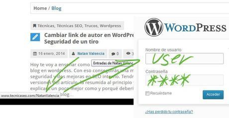 como averiguar el login de un usuario de wordpress