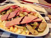 Alubias verdes champis jamón