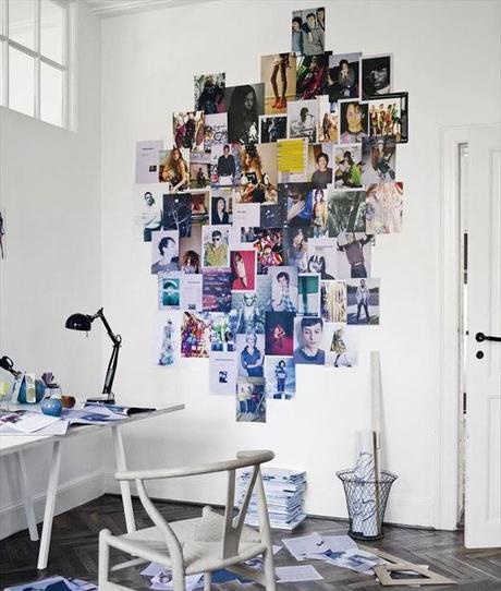 Decora tu pared con fotos y páginas de revistas DIY