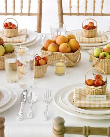 Cestitos con frutas también para los invitados a la boda