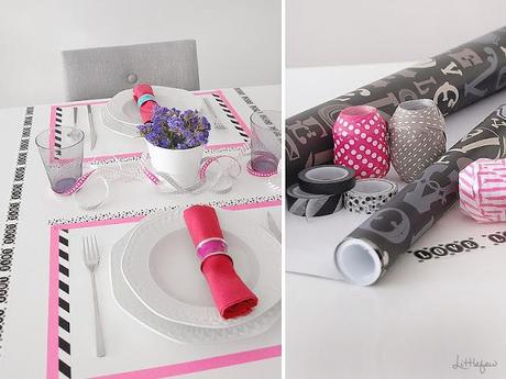 DIY: Viste una mesa con washi tape. Divertida, elegante y x4duros