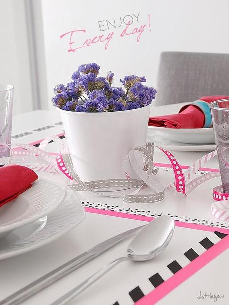 DIY: Viste una mesa con washi tape. Divertida, elegante y x4duros