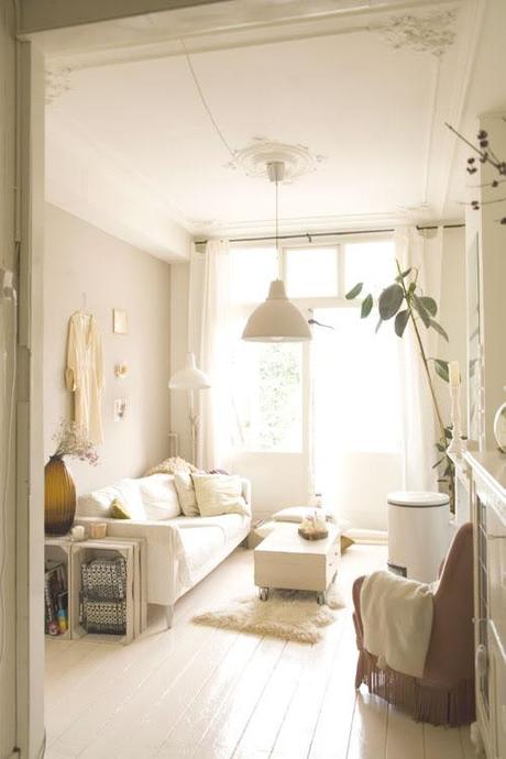 Interior romantico, delicado y con sabor vintage con una decoracion Pure White