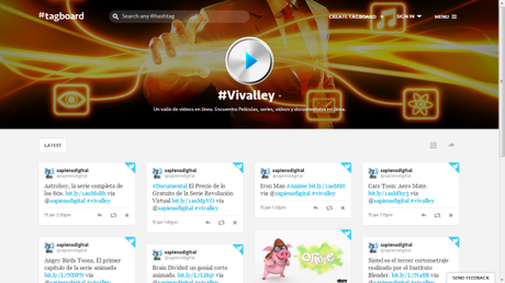 Crea una página para visualizar tus hashtags personalizados.