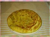 Tortilla patata cebolla cuatro quesos