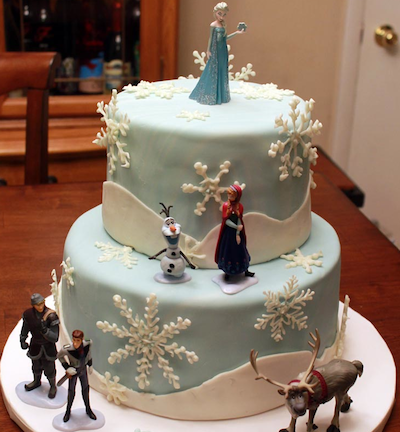 Tarta de Disney Frozen el Reino del Hielo