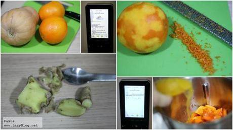 Crema de calabaza, naranja y jengibre. Receta