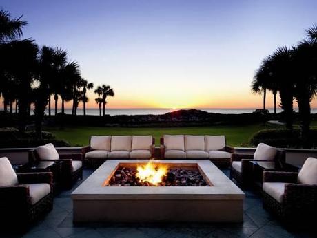 Sneak peek: AAA's Five Diamond hotels for 2013  A seating area with an outdoor firepit at the Ritz-Carlton, Amelia Island, in Florida.