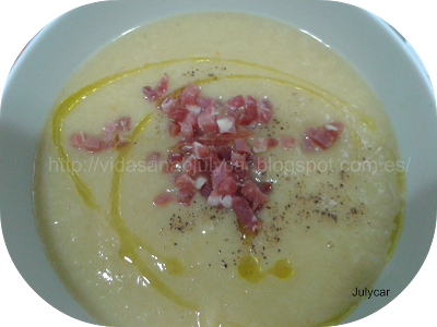 Crema de puerro y nabo light