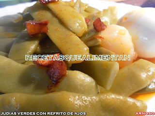 JUDÍAS VERDES CON REFRITO DE AJOS