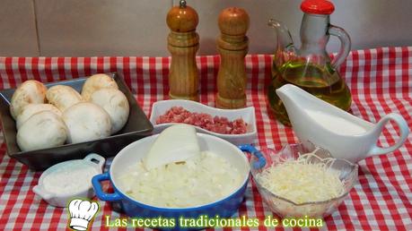 Receta simple de champiñones rellenos
