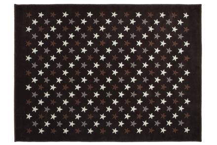 Lorena Canals alfombra estrellitas-marron-oscuro 120x160cm.  140x200cm. 220x300cm