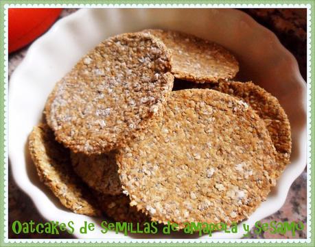 Oatcakes de semillas de amapola y sesamo