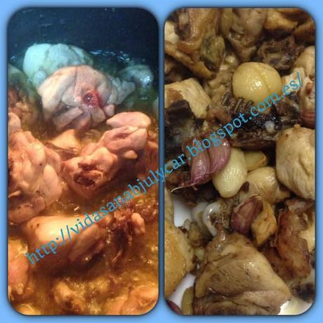 Pollo frito con ajos en GM E