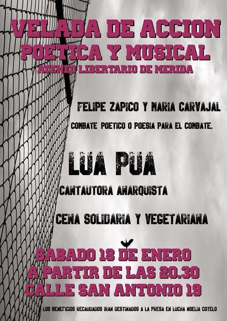 Velada de Acción Poética y Musical: Felipe Zapico Alonso, María Carvajal y Lúa Púa: