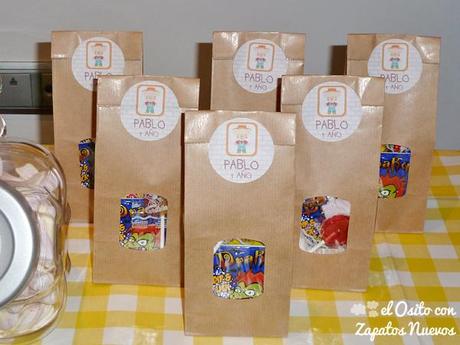 cumpleaños osito granjero guirnalda oblea tarta toppers etiquetas fajitas fiesta