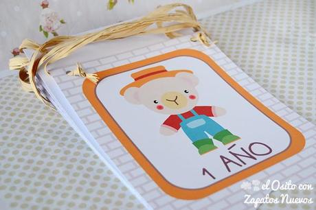 cumpleaños osito granjero guirnalda oblea tarta toppers etiquetas fajitas fiesta