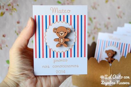 babyshower broche madera osito chocolatinas regalos detalles