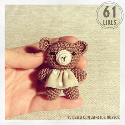 osito amigurumi collar pepita