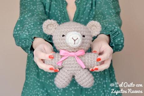 oso amigurumi canastilla infantil bebé juguete
