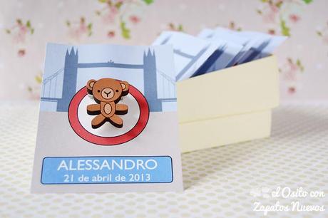 bautizo babyshower broche chocolatina osito madera pepinocho cumpleaños