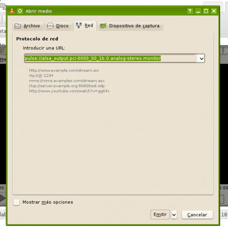 Stream de lo que se oye por nuestros altavoces con VLC y pulseaudio