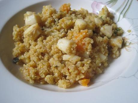 Quinoa con sepia y calabaza
