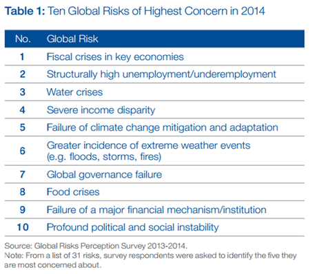 Riesgos Globales para 2014