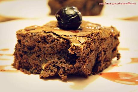Brownie de amarene sciroppate o cerezas en almíbar ~ recetas dulces  ~ IMG 8620m
