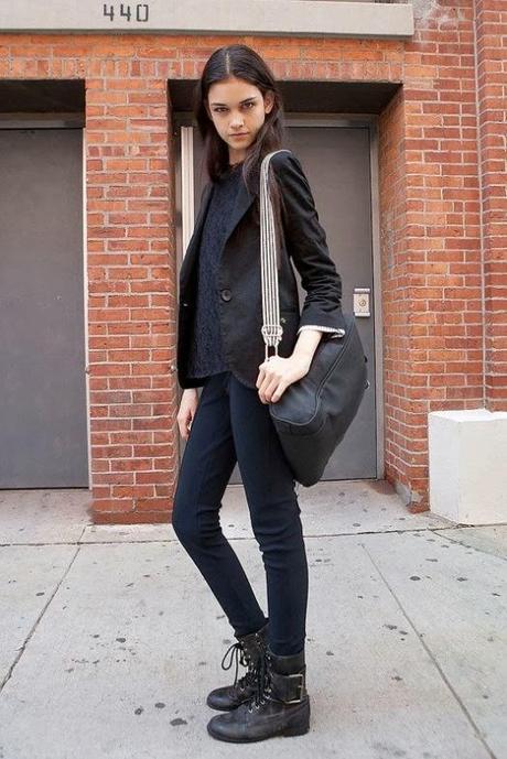 STREET STYLE INSPIRATION; TOTAL BLACK.-