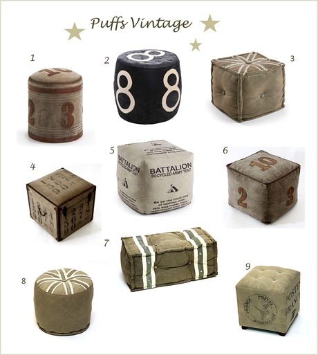 COLECCION DE PUFFS VINTAGE COLECCION DE PUFFS VINTAGE
