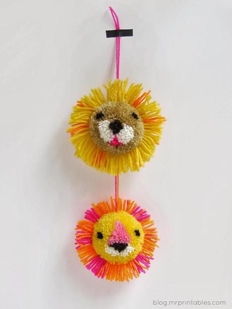 DIY.....INCREIBLES POMPONES CON FORMA DE ANIMAL