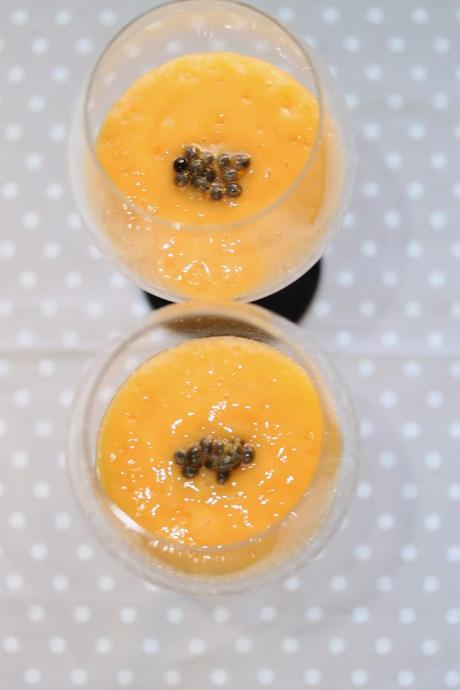 Smoothie de papaya y como decorar  con frutas