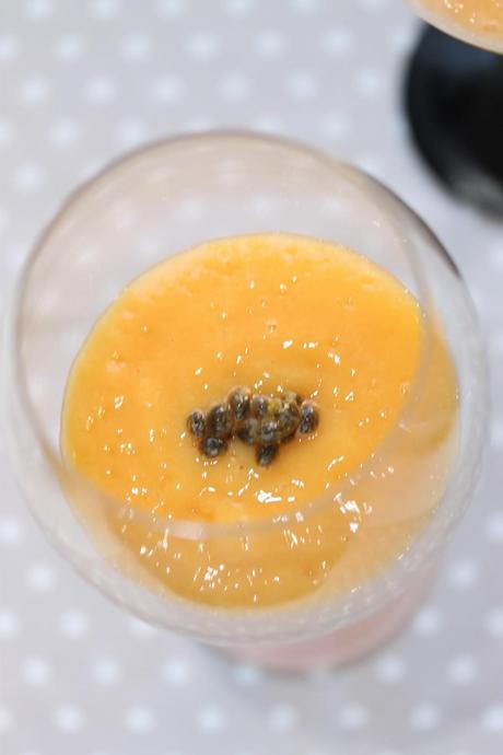 Smoothie de papaya y como decorar  con frutas