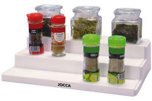Estante para especias de tres alturas