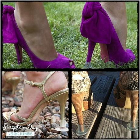 Protectores de tacón No te quedes clavada! Protectores de tacón para bodas al aire libre