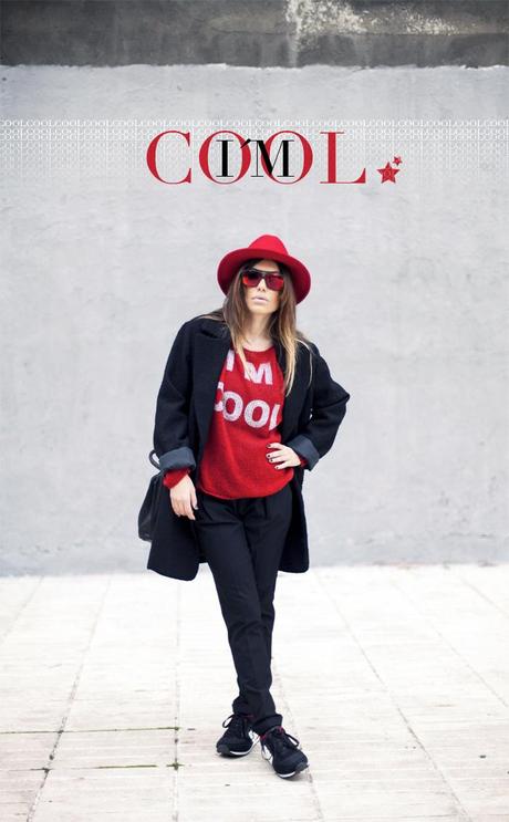 street style barbara crespo i am cool red sweater the corner shop fashion blogger outfit