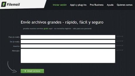 Comparte ficheros grandes con tus contactos en forma rápida, fácil y segura filemail