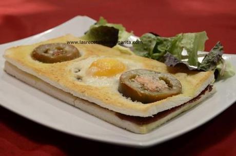 Tostada de huevo con jamón-Semana del 13 al 19 de Enero