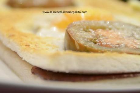 Tostada de huevo con jamón-Semana del 13 al 19 de Enero